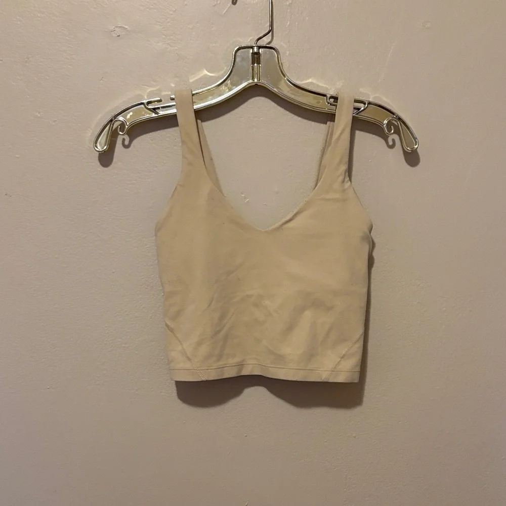 Lululemon Athletica Cream Crop Top